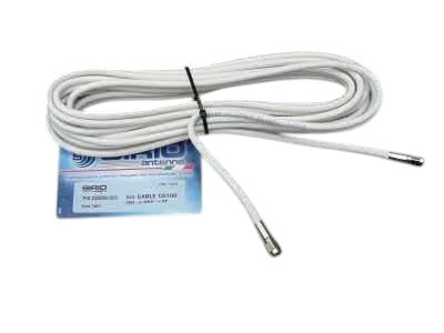 Sirio CO100 witte coaxkabel 800cm met SMA-Male en SMA-Male-Reverse Polarity connectoren