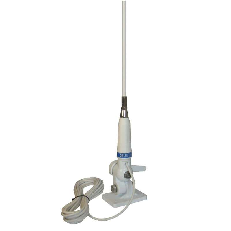 Sirio Cruiser VHF boot antenne met 500cm witte RG58 coaxkabel zonder connector