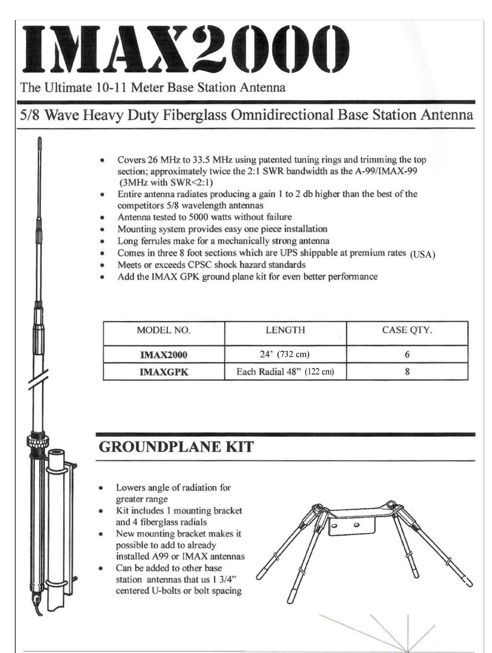 Solarcon IMAX2000 datasheet