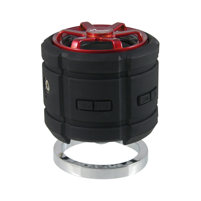Stabo Bluetooth speaker IPX7 met veel functies in autovelg met band design