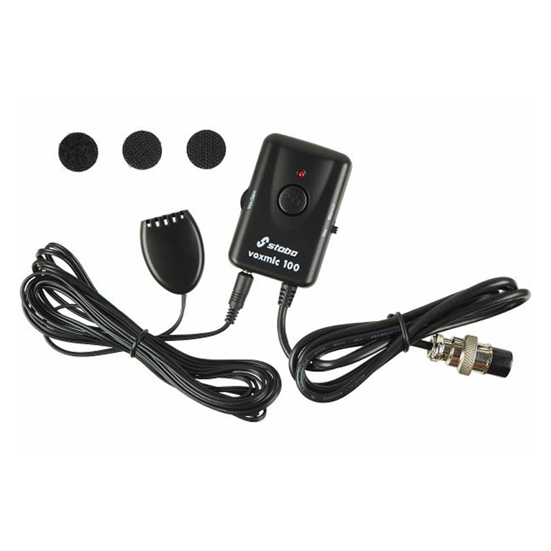 Stabo VOX microfoon aangesloten op 27MHz transceiver in voertuig