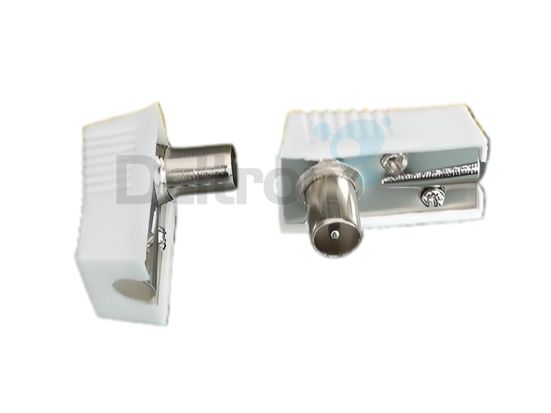 TVM01 haakse coax male connector 9,5 mm. Ideaal voor TV- en radioaansluitingen