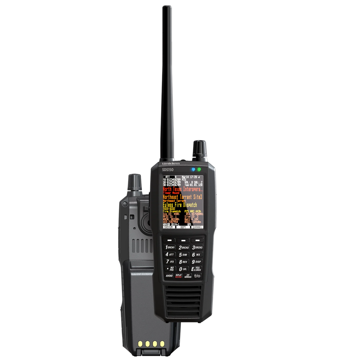 Uniden SDS150 handheld scanner met groot verlicht kleurendisplay