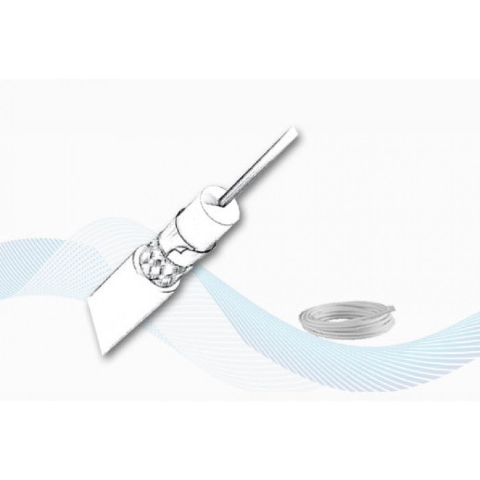 Glomex RG6/U 20m witte coaxkabael, 75 Ohm