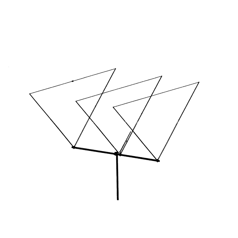 Maco VQ3 V-Quad full wave DX-antenne met dubbele polarisatie voor de 10M en 11M band