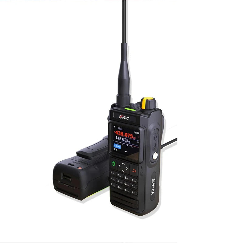 Vero VR-N76 dual band portofoon met bluetooth en GPS. Verkrijgbaar in de kleuren zwart en oranje