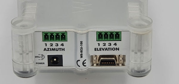 Winradio WR-RCU100 rotor controller unit achterzijde met aansluitingen