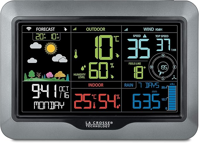 La Crosse WS6867B digitaal LCD display in kleur