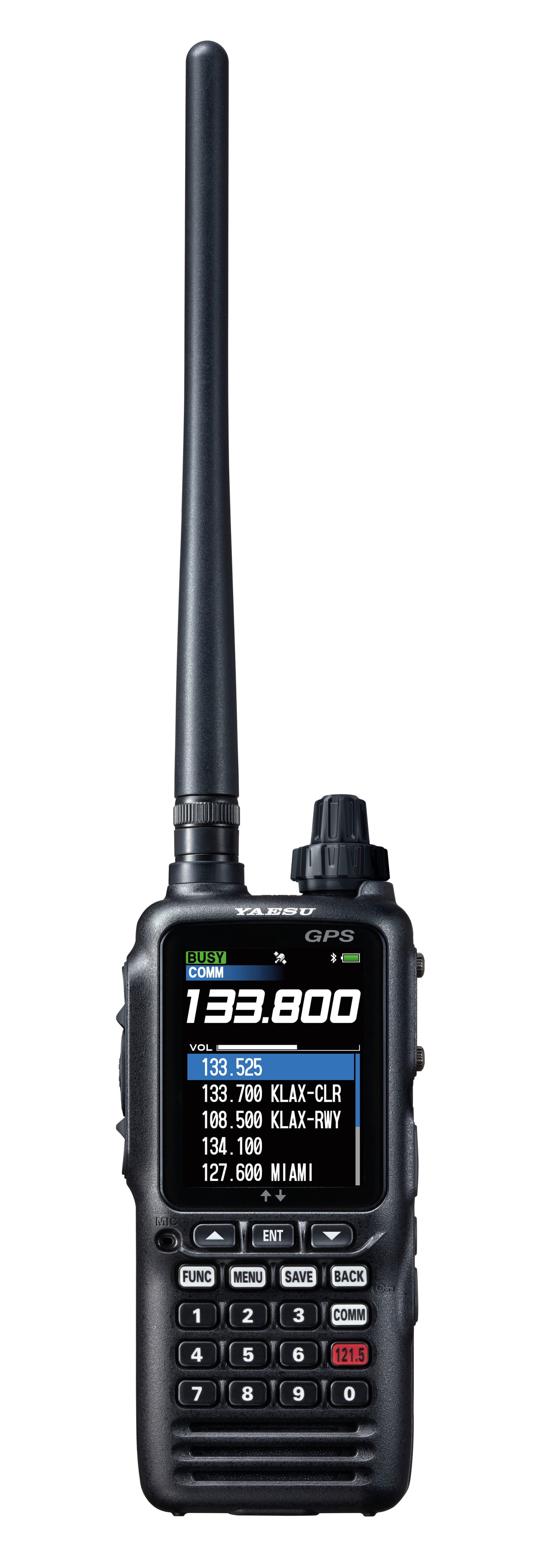 Yaesu FTA-850AA Airband transceiver met kleurenscherm, Bluetooth en GPS voor luchtvaartcommunicatie
