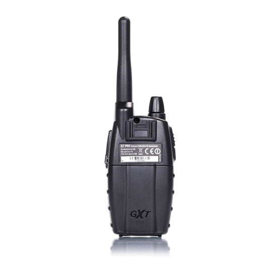 Achterzijde van de Midland G7 Pro transceiver