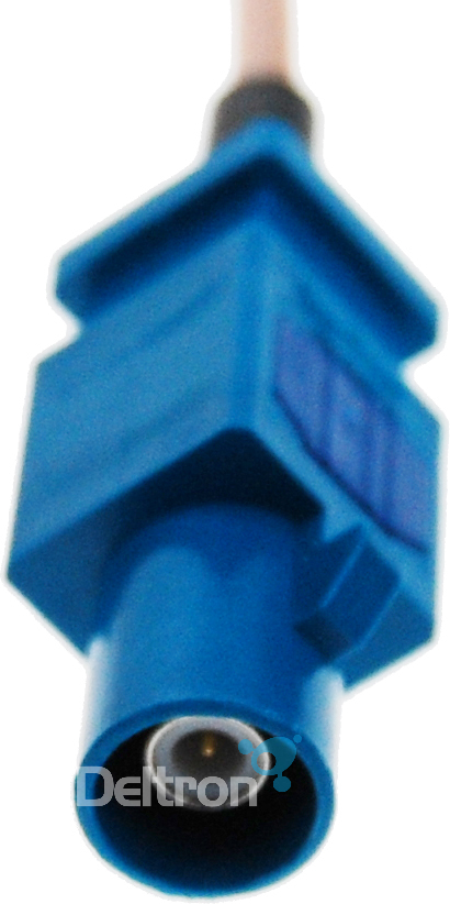 Close-up van de Fakra connector Male uit de Fakra naar UHF adapterset