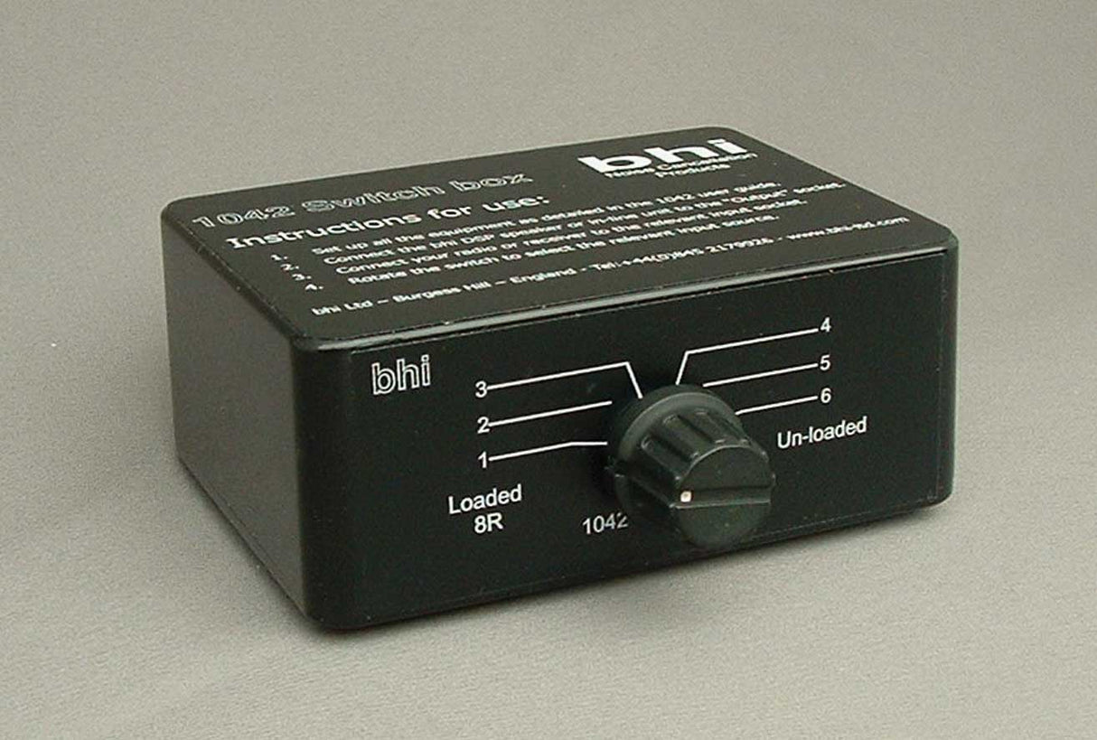 BHI 1042 Six Way Switch Box met draaiknop een aanwijzingen op de bovenzijde