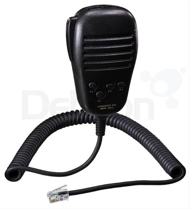 Yaesu MH-42C6J originele handmicrofoon met een RJ12 connector aan het krulsnoer