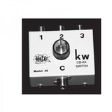 Maco 45-3 coaxiale switchbox met Space Age Linear Rotary Switch