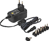Universele adapter 3-12V met verschillende DC-aansluitingen voor routers, radio's en elektronica