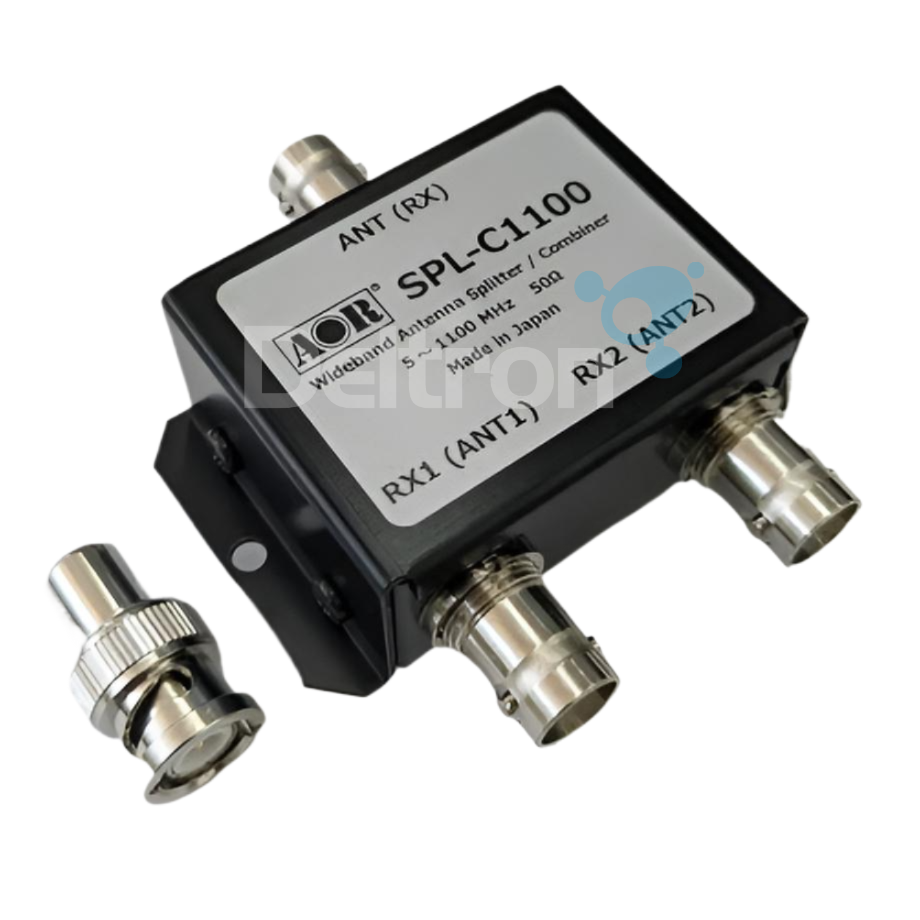 AOR SPL-C1100 antenna splitter en combiner met BNC aansluitingen voor breedband ontvangstsystemen