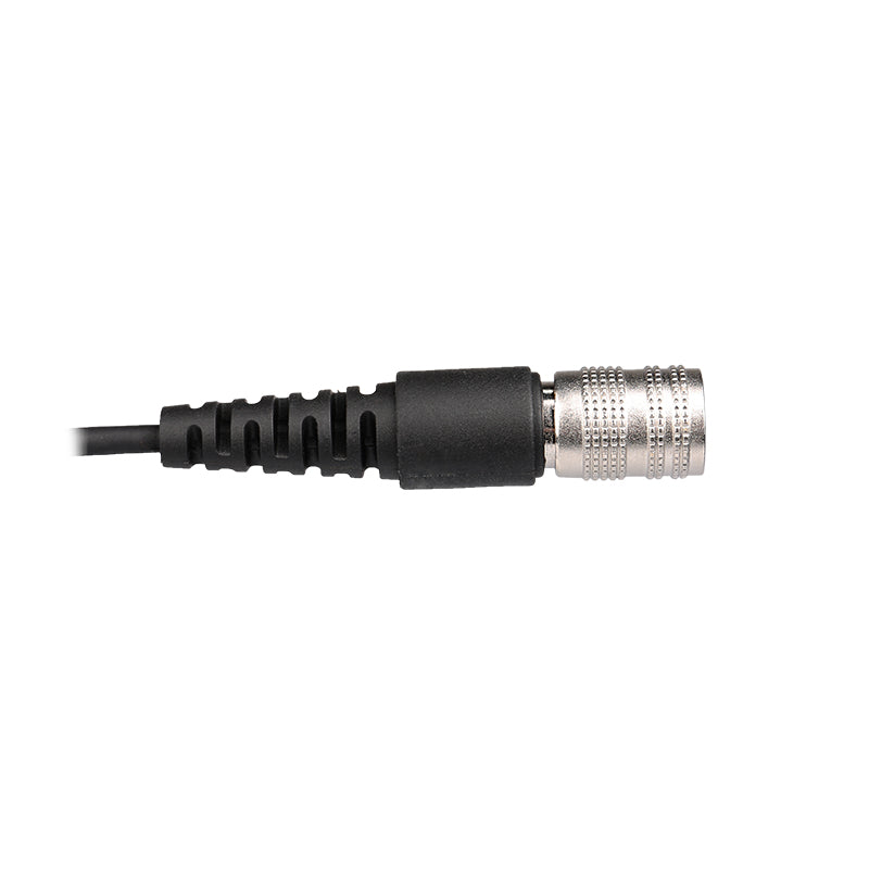 Syncro headset connector 6-pins Hirose van opzij gezien
 