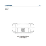 Detail weergave bovenkant Icom AH-6 aansluiting automatische antenne tuner