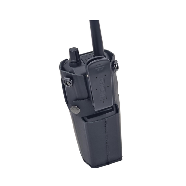 Lederen scanner tasje met riemclip voor se Uniden SDS100E