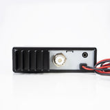 Achterkant van de CRT S-Mini 12/24 Volt mobiele 27MHz CB-radio