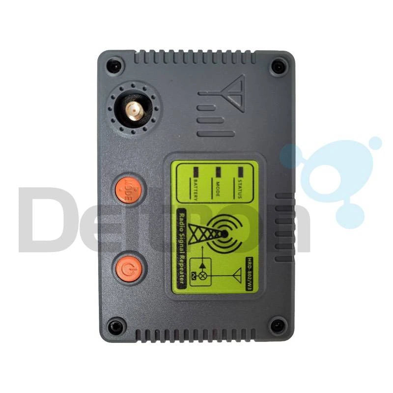 Bovenkant van de antenne repeater die geleverd wordt bij de HanRongDa HRD-802 wereldontvanger met FM, AM, SW, VHF/UHF en luchtvaartband