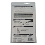 Achterzijde verpakking met instructies voor het gebruik van de Gear Keeper RT4-5983 retractor voor duikconsoles