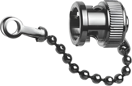 SSB 8748 afdichtingsdop met ketting waarmee je een BNC-Female connector beschermd tegen vuil en stof