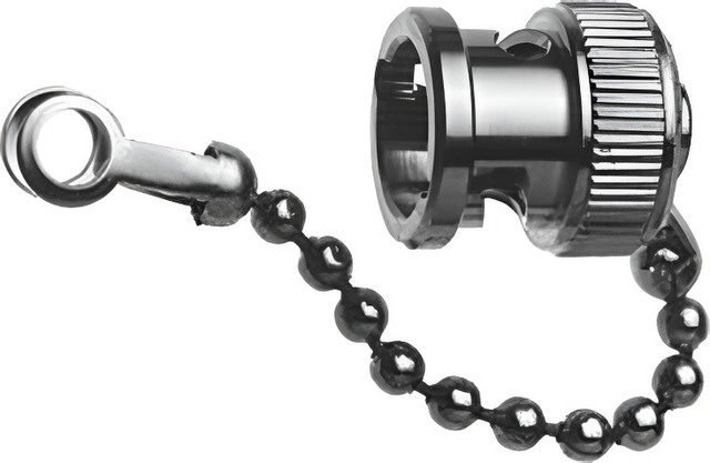 SSB 8748 afdichtingsdop met ketting waarmee je een BNC-Female connector beschermd tegen vuil en stof