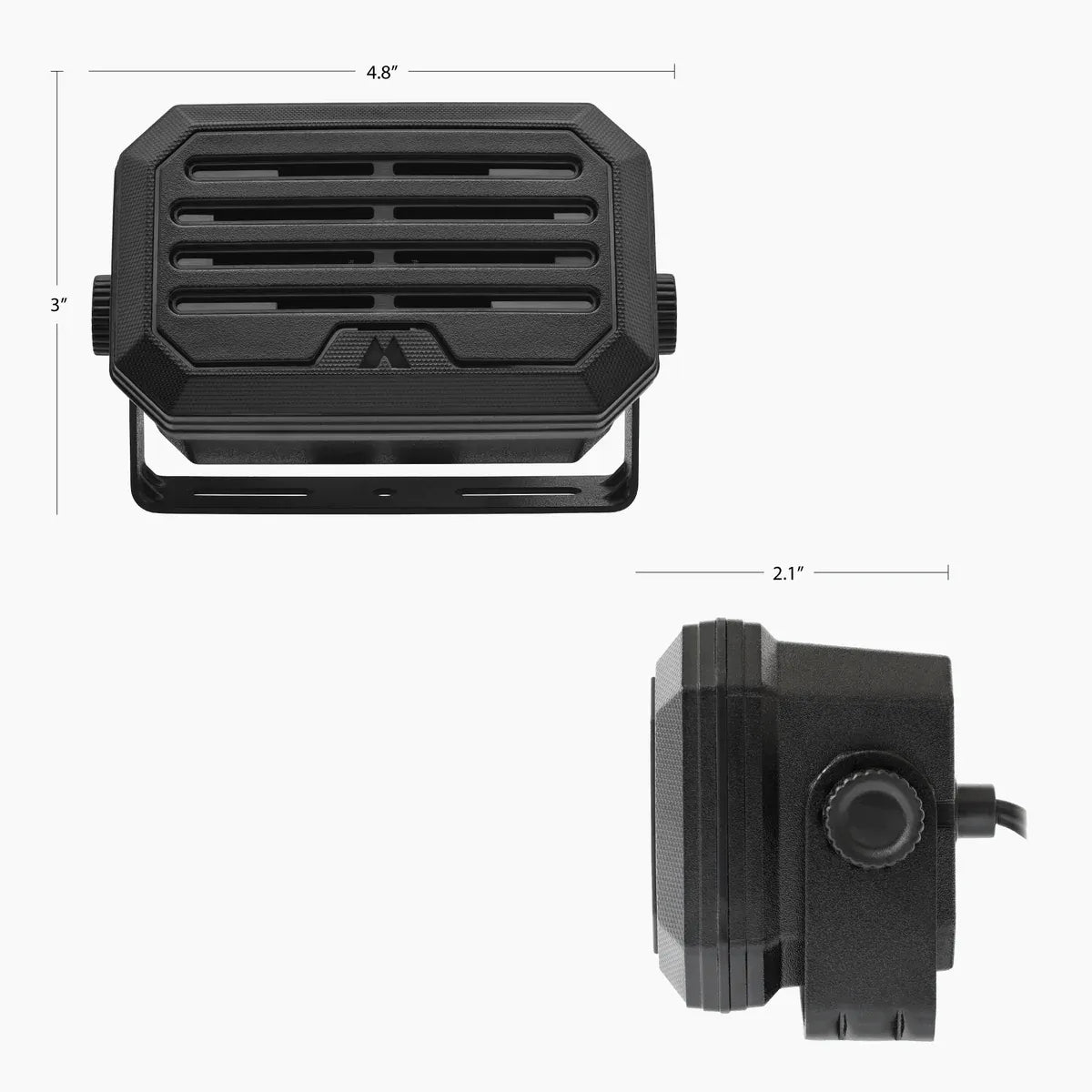 Afmetingen van de Midland AU28 Xtreme C1687 externe luidspreker met een vermogen van 10 watt