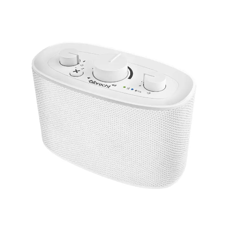 Albrecht KLARO TV audio amplifier en Bluetooth speaker met handige bedieningsknoppen bovenop