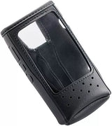 Voorzijde Alinco ESC-65 lederen tasje voor de Alinco DJ-X100E