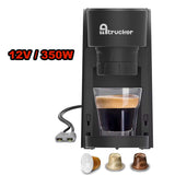 Alltrucker 12V 350W koffiemachine voor nespresso en andere merk koffie cupjes
