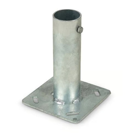 Moonraker BB2 heavy duty antennemast houder op vierkante voetplaat van 15,2 x 15,2 cm (6 x 6 inch) met op elke hoek een schroefgat