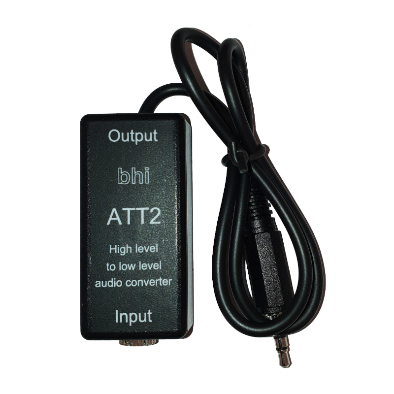BHI ATT2 audio converter voor de voor BHI ParaPro EQ20 serie en andere audio apparatuur die aan de specificaties voldoet