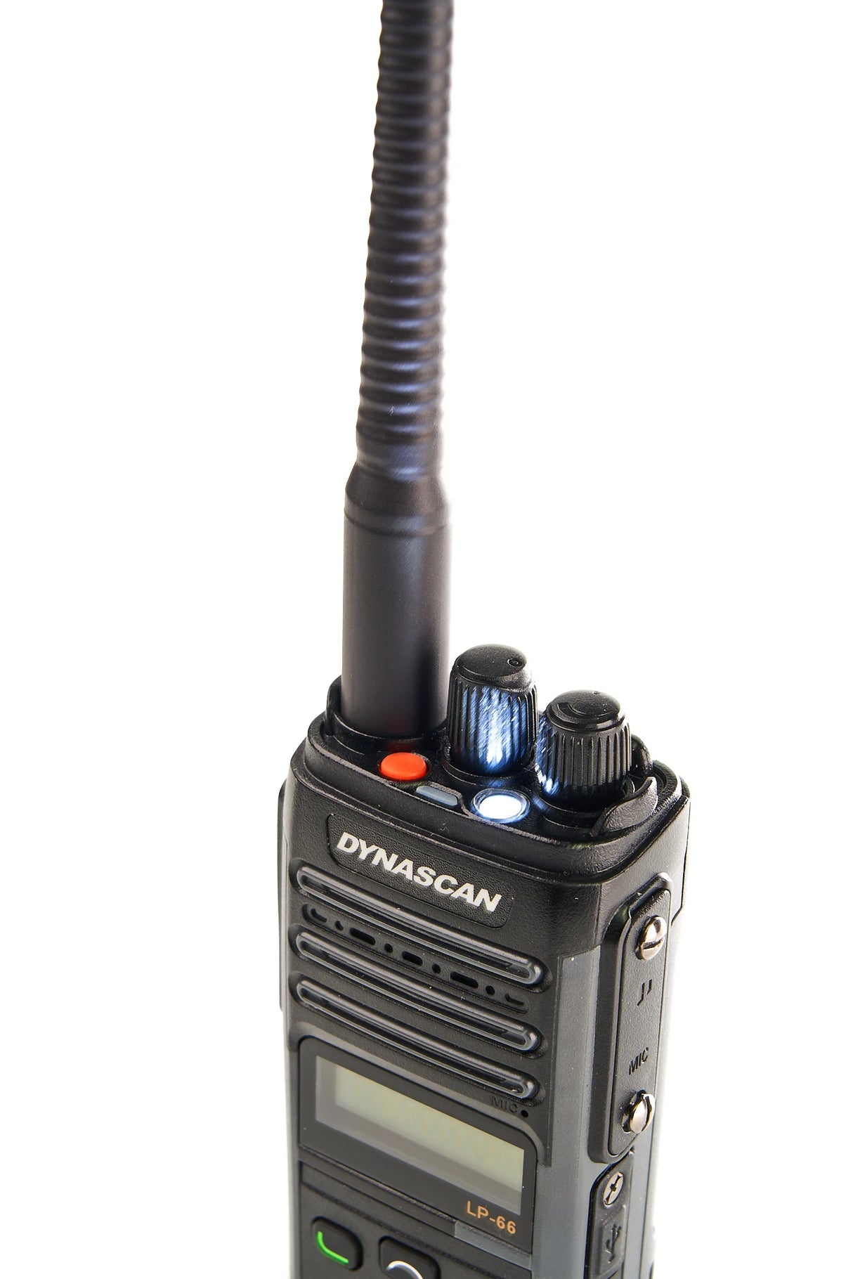 Led lamp aan de bovenkant van de Dynascan LP66 UHF/VHF portofoon