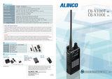 Brochure Alinco DJ-X100E handheld scanner vooragina en achterpagina