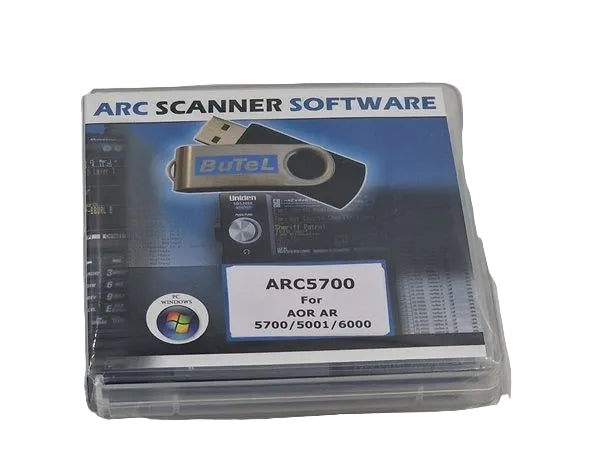 Software op Windows voor de AOR AR5700D, AOR AR5001 en AOR AR6000 scanner