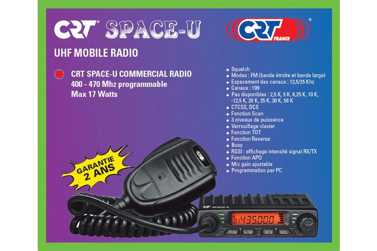 CRT Space UHF transceiver in de originele verpakking