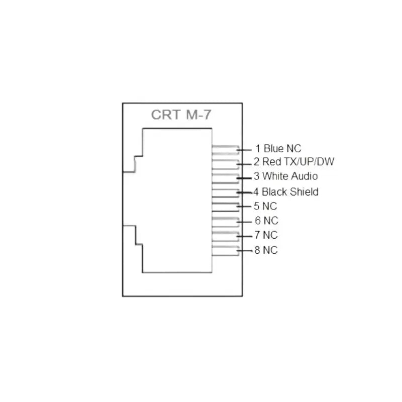 Microfoon aansluiting bedrading van de CRT 2000HP 27MC CB transceiver