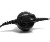 Achterkant PTT-knop op de Komunica NC-PRO-IL headset kabel voor Icom die past op de NC Pro QD noise cancelling koptelefoon voor transceivers