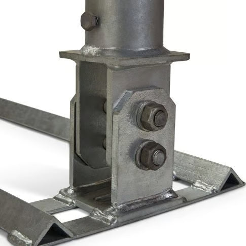 Close-up bevestiging van de Carplate HDT antennemast houder voor onderweg en thuis