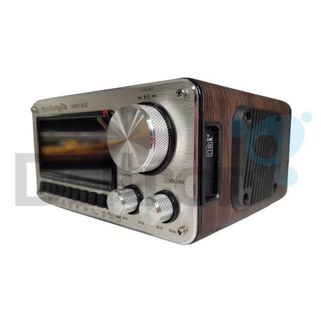 Close-up HangRongda HRD-802 wereldonvanger met grote bedieningsknopen