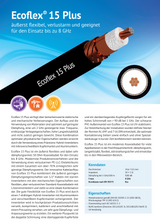 Datasheet van de Ecoflex-15 Plus coaxkabel van het Duitse merk SSB