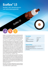 Datasheet van de Ecoflex-15 coaxkabel van het Duitse merk SSB