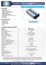 Datasheet samlex swi 700 watt omvormers