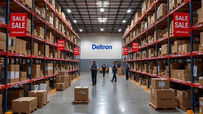 Deltron magazijn opruiming nieuwe producten die met korting verkrijgbaar zijn