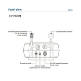 Detailweergave onderkant Icom AH-6 automatische antenne tuner