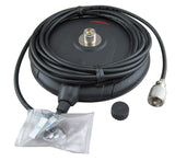 Diamond K702M magnetische antennevoet met meegeleverde rubberen bescherming, 4 meter coaxkabel met voorgemonteerde UHF-Male (PL259) connector