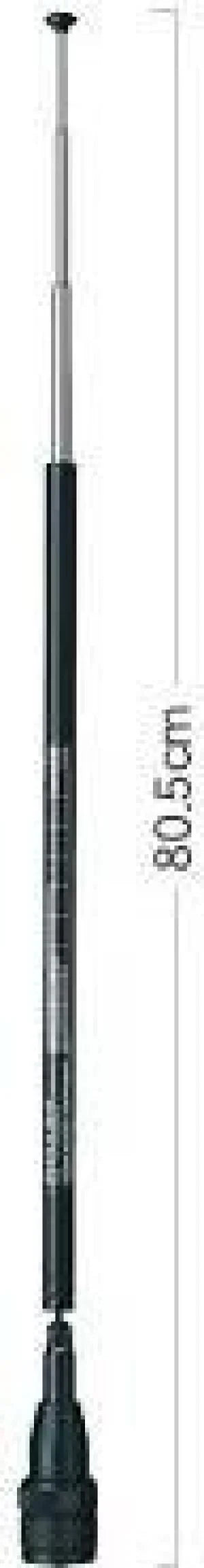 Afmeting van de Diamond RH-789 telescopische antenne voor handheld scanners en portable UHF/VHF transceivers