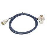 Diamond 2D1MR coaxkabel met lengte van 120cm voorzien van een gesoldeerdel UHF-Male en een UHF-Female connector